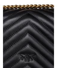 PINKO MINI LOVE BAG One chevron bag black-antique gold - Women’s Bags - 5