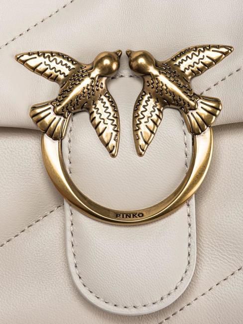 MINI LOVE BAG Nappa bag silk white-antique gold - Women&rsquo;s Bags