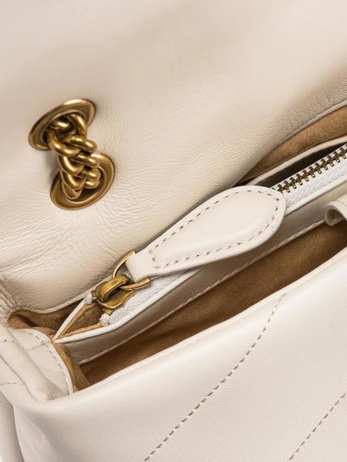 MINI LOVE BAG Nappa bag silk white-antique gold - Women&rsquo;s Bags
