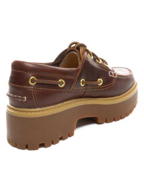 BOAT High top leather boat shoes rootbeer - Women’s shoes