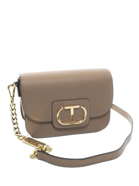 OVAL T Shoulder strap with flap taupe - Women&rsquo;s Bags