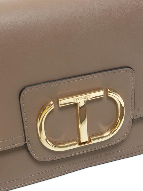 OVAL T Shoulder strap with flap taupe - Women&rsquo;s Bags