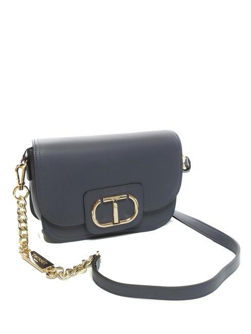 OVAL T Shoulder strap with flap blue grey - Women&rsquo;s Bags