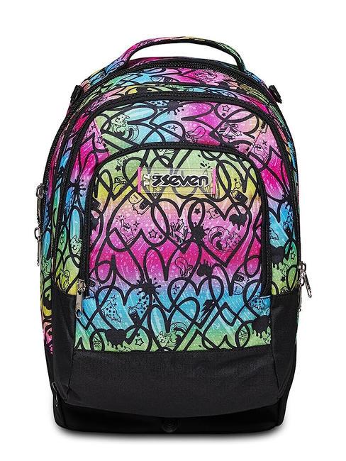COLOUR EXPRESSION JACK Detachable trolley backpack, double backpack RHODAMINE RED - Backpack trolleys