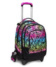 SEVEN COLOUR EXPRESSION JACK Detachable trolley backpack, double backpack RHODAMINE RED - Backpack trolleys - 4