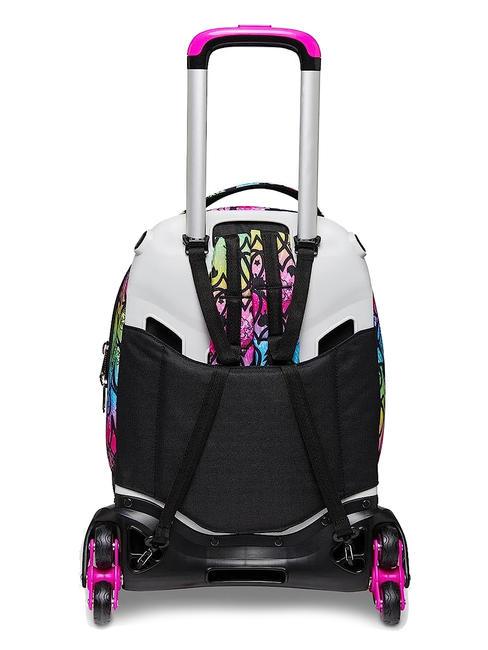 COLOUR EXPRESSION JACK Detachable trolley backpack, double backpack RHODAMINE RED - Backpack trolleys
