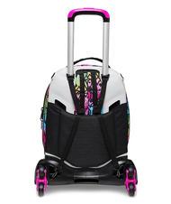 SEVEN COLOUR EXPRESSION JACK Detachable trolley backpack, double backpack RHODAMINE RED - Backpack trolleys - 5