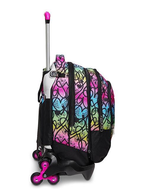 COLOUR EXPRESSION JACK Detachable trolley backpack, double backpack RHODAMINE RED - Backpack trolleys