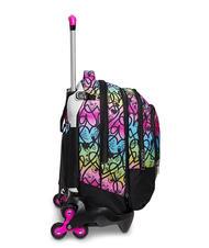 SEVEN COLOUR EXPRESSION JACK Detachable trolley backpack, double backpack RHODAMINE RED - Backpack trolleys - 6