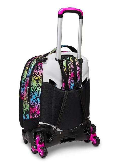 COLOUR EXPRESSION JACK Detachable trolley backpack, double backpack RHODAMINE RED - Backpack trolleys