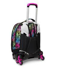 SEVEN COLOUR EXPRESSION JACK Detachable trolley backpack, double backpack RHODAMINE RED - Backpack trolleys - 7