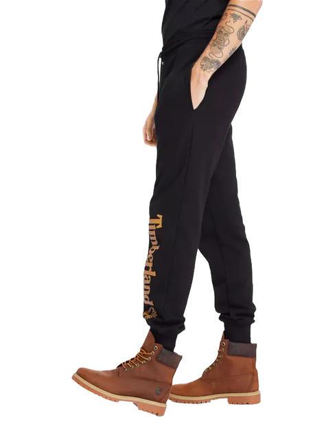LINEAR LOGO REGULAR Joggers black / wheat boot - Men's sports suits