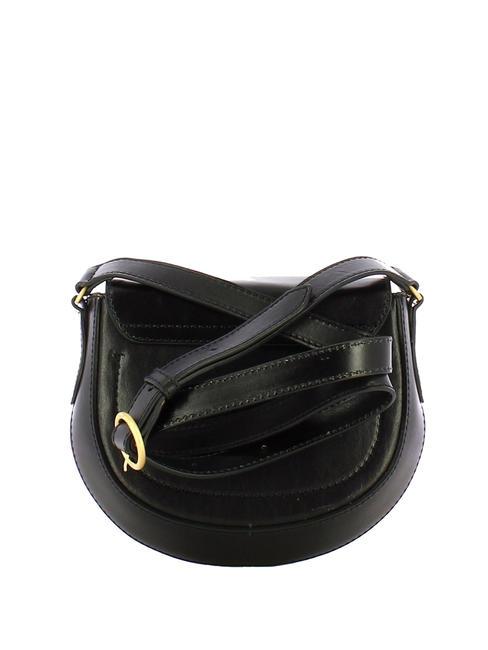 BETTINA Shoulder mini bag, in leather Black Gold - Women’s Bags