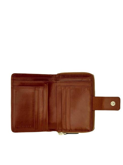 LUCREZIA Compact leather wallet BROWN - Women’s Wallets