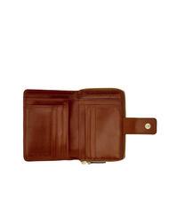 THE BRIDGE LUCREZIA Compact leather wallet BROWN - Women’s Wallets - 3