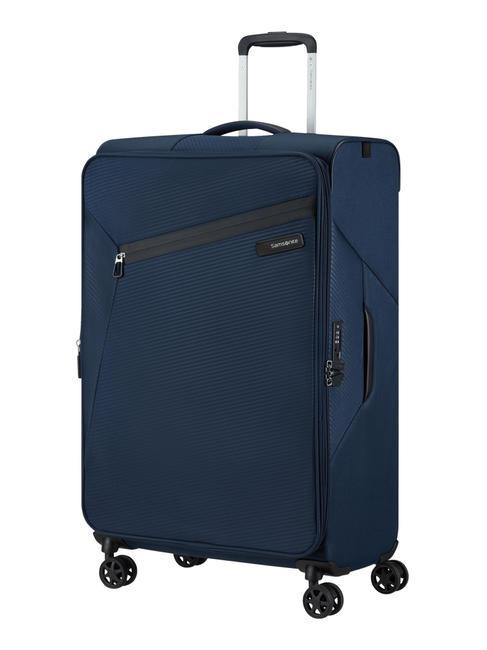LITEBEAM Large expandable trolley midnightblue - Semi-rigid Trolley Cases
