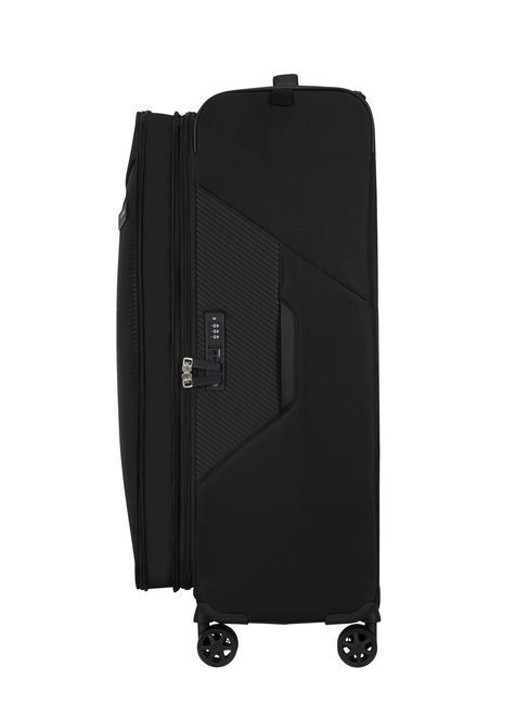 LITEBEAM Large expandable trolley BLACK - Semi-rigid Trolley Cases