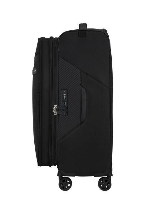 LITEBEAM Medium expandable trolley BLACK - Semi-rigid Trolley Cases