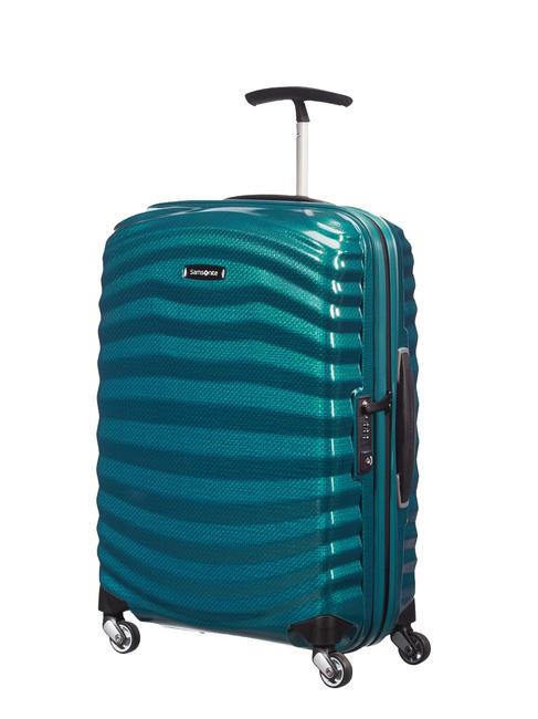 trolley case LITE-SHOCK line; medium size; ultralight petrolblue - Rigid Trolley Cases
