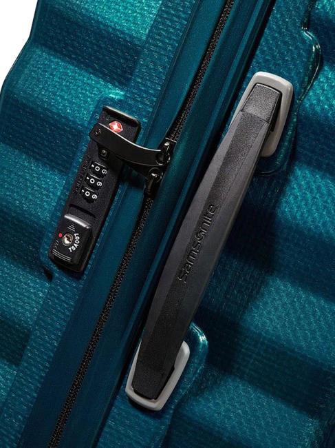 trolley case LITE-SHOCK line; medium size; ultralight petrolblue - Rigid Trolley Cases