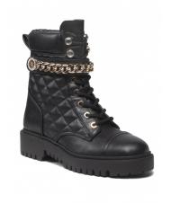 GUESS CAMPIONARIO - ODYSSE Quilted combat boots with chain BLACK - Women&rsquo;s shoes - 2