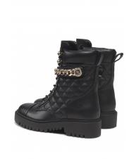 GUESS odysse stivaletto 3,7cm Quilted combat boots with chain BLACK - Women&rsquo;s shoes - 5