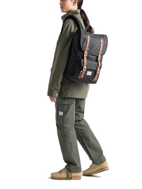 LITTLE AMERICA MID Mid size backpack navy tan - Backpacks & School and Leisure