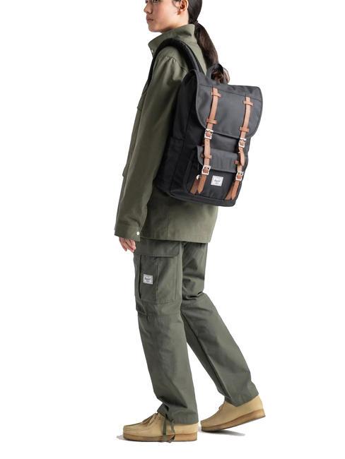 LITTLE AMERICA MID Mid size backpack black tonal - Backpacks & School and Leisure