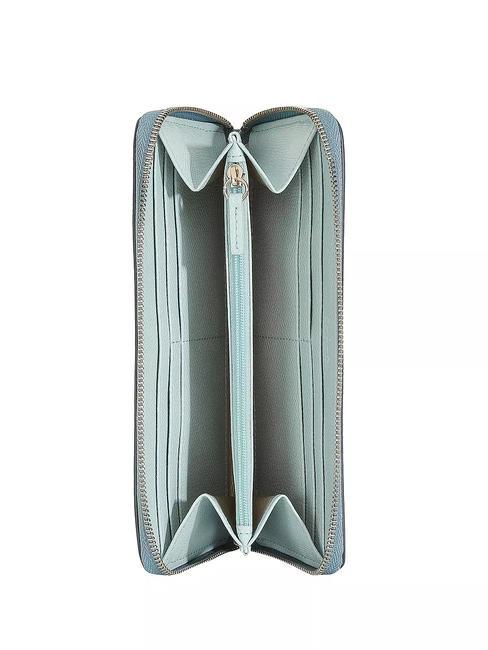 CAMELIA Large leather zip around wallet minty tones - Women&rsquo;s Wallets