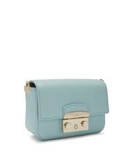 Furla Metropolis Micro Shoulder Bag In Leather Minty Minty