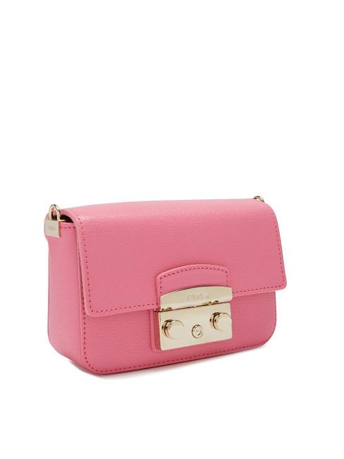 METROPOLIS Micro shoulder bag in leather quartz blossom/begonias - Women’s Bags