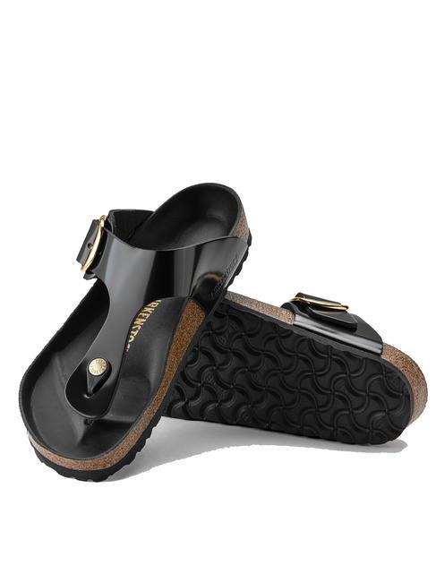 GIZEH BIG BUCKLE Flip flops in patent leather shine black - Women&rsquo;s shoes