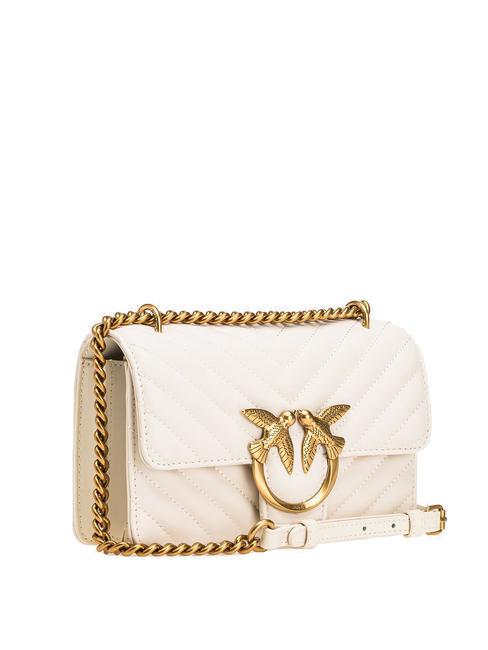 MINI LOVE BAG One chevron bag silk white-antique gold - Women&rsquo;s Bags