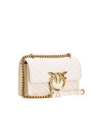 PINKO MINI LOVE BAG One chevron bag silk white-antique gold - Women&rsquo;s Bags - 2