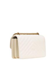 PINKO MINI LOVE BAG One chevron bag silk white-antique gold - Women&rsquo;s Bags - 3