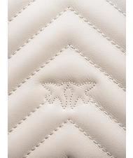 PINKO MINI LOVE BAG One chevron bag silk white-antique gold - Women&rsquo;s Bags - 5