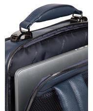 PIQUADRO MODUS SPECIAL Leather backpack for PC15.6 " blue - Laptop backpacks - 6