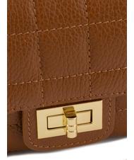 LESAC GIULIA Dollar leather chain shoulder bag dark leather - Women’s Bags - 5