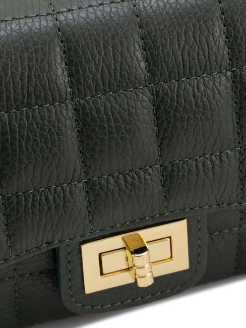 GIULIA Dollar leather chain shoulder bag dark green - Women&rsquo;s Bags