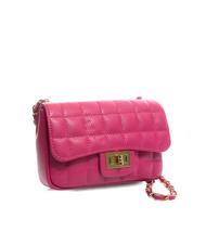 LESAC GIULIA Dollar leather chain shoulder bag fuchsia - Women&rsquo;s Bags - 2