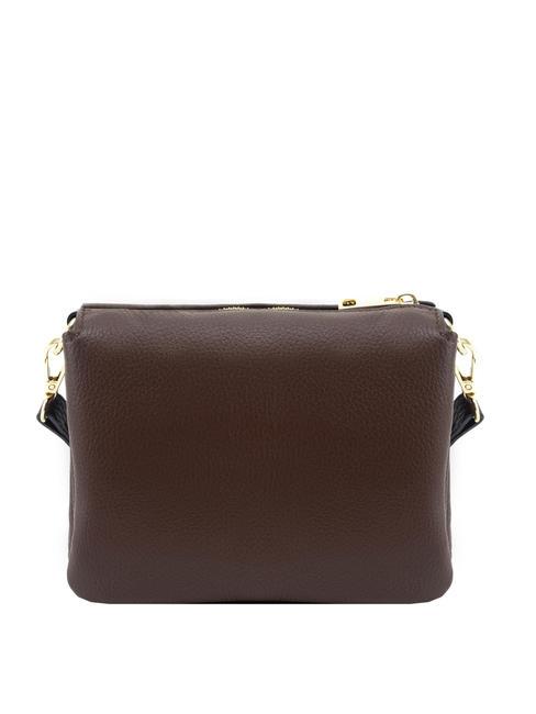 SIMONA Tris dollar leather shoulder bag mocha - Women’s Bags