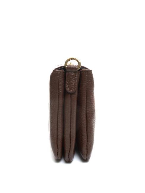 SIMONA Tris dollar leather shoulder bag mocha - Women’s Bags