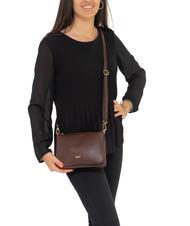LESAC SIMONA Tris dollar leather shoulder bag mocha - Women’s Bags - 4