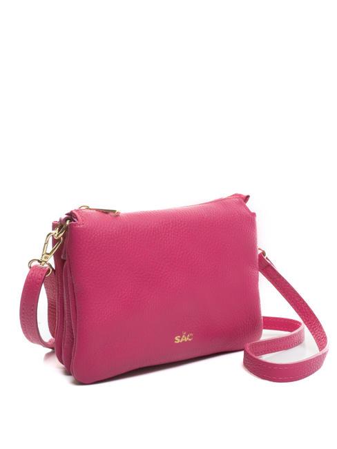 SIMONA Tris dollar leather shoulder bag fuchsia - Women’s Bags