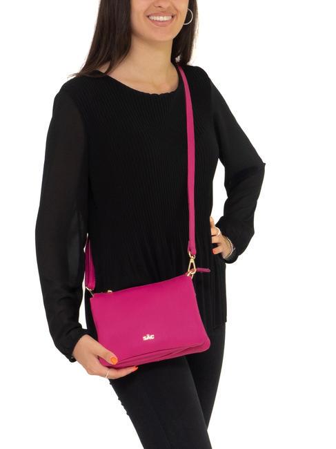 SIMONA Tris dollar leather shoulder bag fuchsia - Women’s Bags