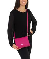 LESAC SIMONA Tris dollar leather shoulder bag fuchsia - Women’s Bags - 4