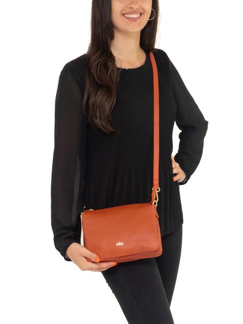 SIMONA Tris dollar leather shoulder bag papaya - Women&rsquo;s Bags
