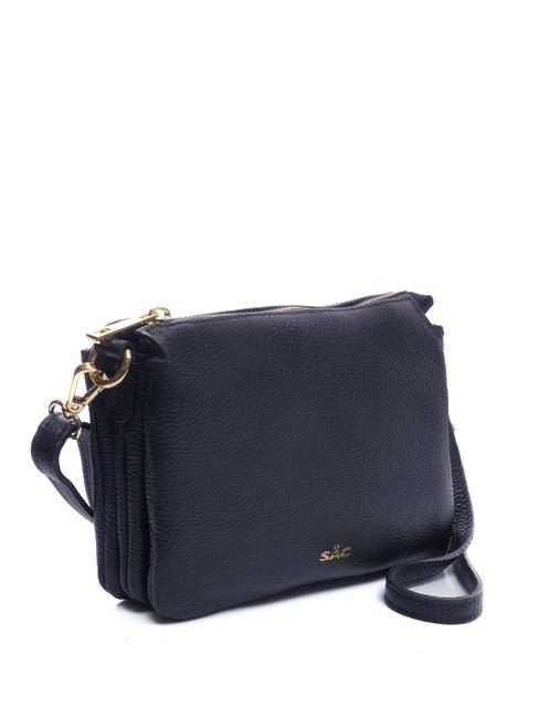 SIMONA Tris dollar leather shoulder bag night blue - Women’s Bags