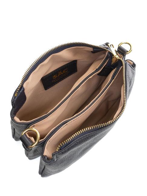 SIMONA Tris dollar leather shoulder bag night blue - Women’s Bags