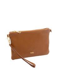 LESAC ROBERTA Dollar leather clutch bag dark leather - Women’s Bags - 2